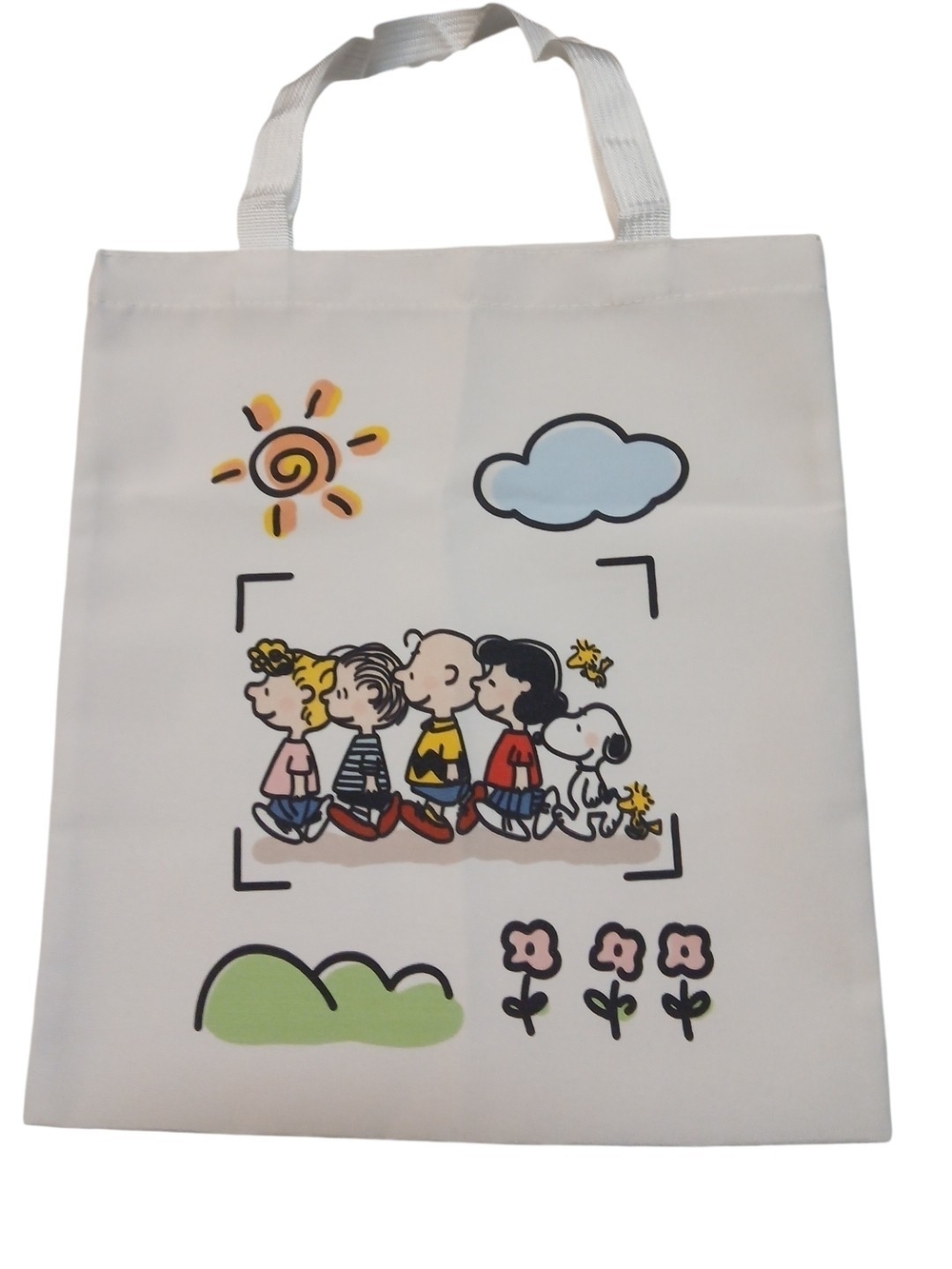 Peanuts - NWOT Charlie Brown, Snoopy, & The Entire Crew On This Eco. Canvas Bag - Picture 11 of 12